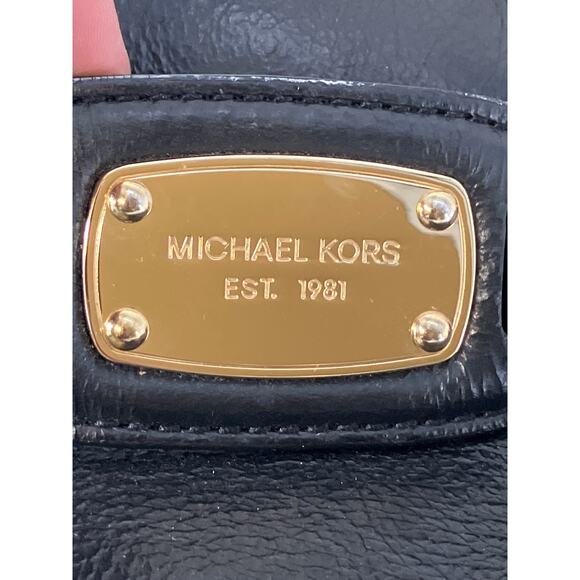 MICHAEL KORS, LARGE BLACK LEATHER SHOULDER BAG, HANDBAG - Picture 15 of 16